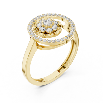 Floral Diamond Cluster Ring | Halo Flower Design