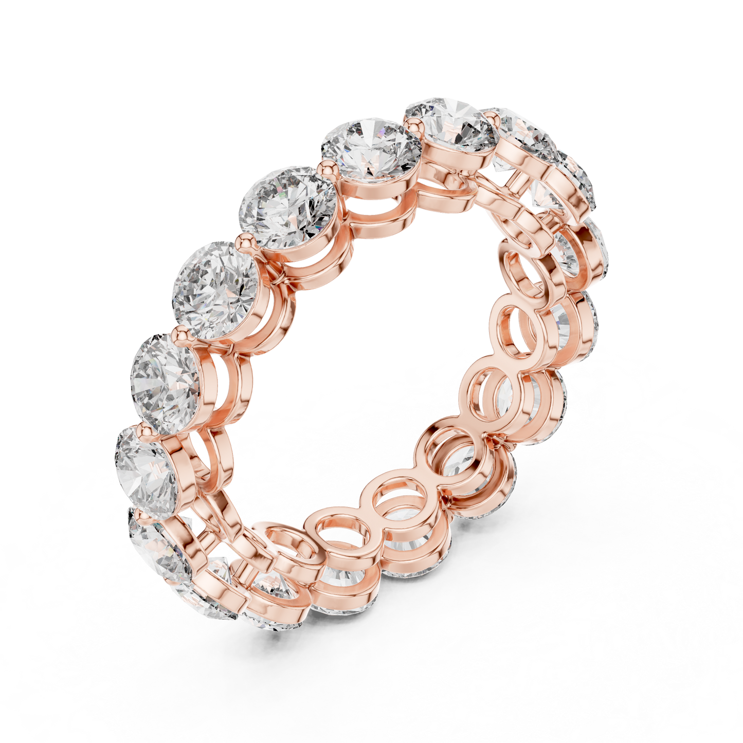 Full Diamond Eternity Band | Round Diamonds in Shared Prong Setting