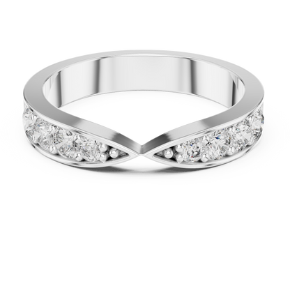 Wishbone ring in anti-tarnish silver with lab-grown diamonds

Elegant V-shaped diamond ring in 935 silver

Modern women’s wishbone ring with sparkling lab-grown diamonds