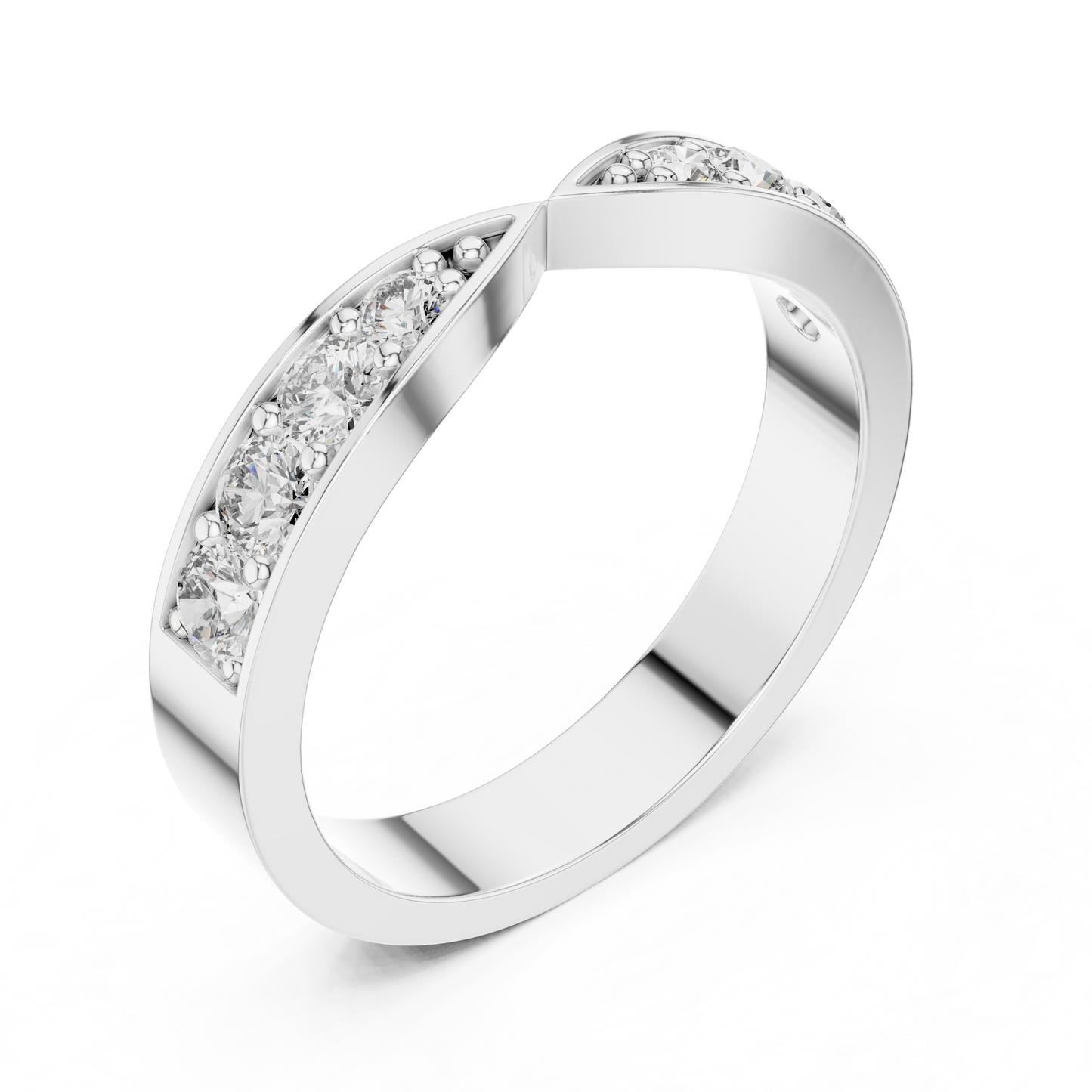Wishbone Diamond Ring | Anti-Tarnish Silver with Lab-Grown Diamonds