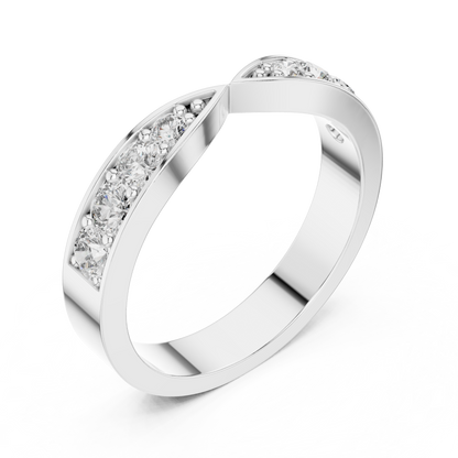 Wishbone Diamond Ring | Anti-Tarnish Silver with Lab-Grown Diamonds