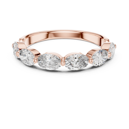 Marquise Diamond Band | Elegant Contoured Sparkle