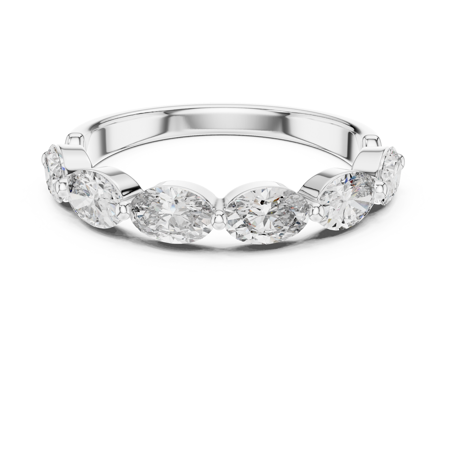Marquise Diamond Band | Elegant Contoured Sparkle