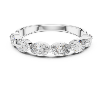 Marquise Diamond Band | Elegant Contoured Sparkle