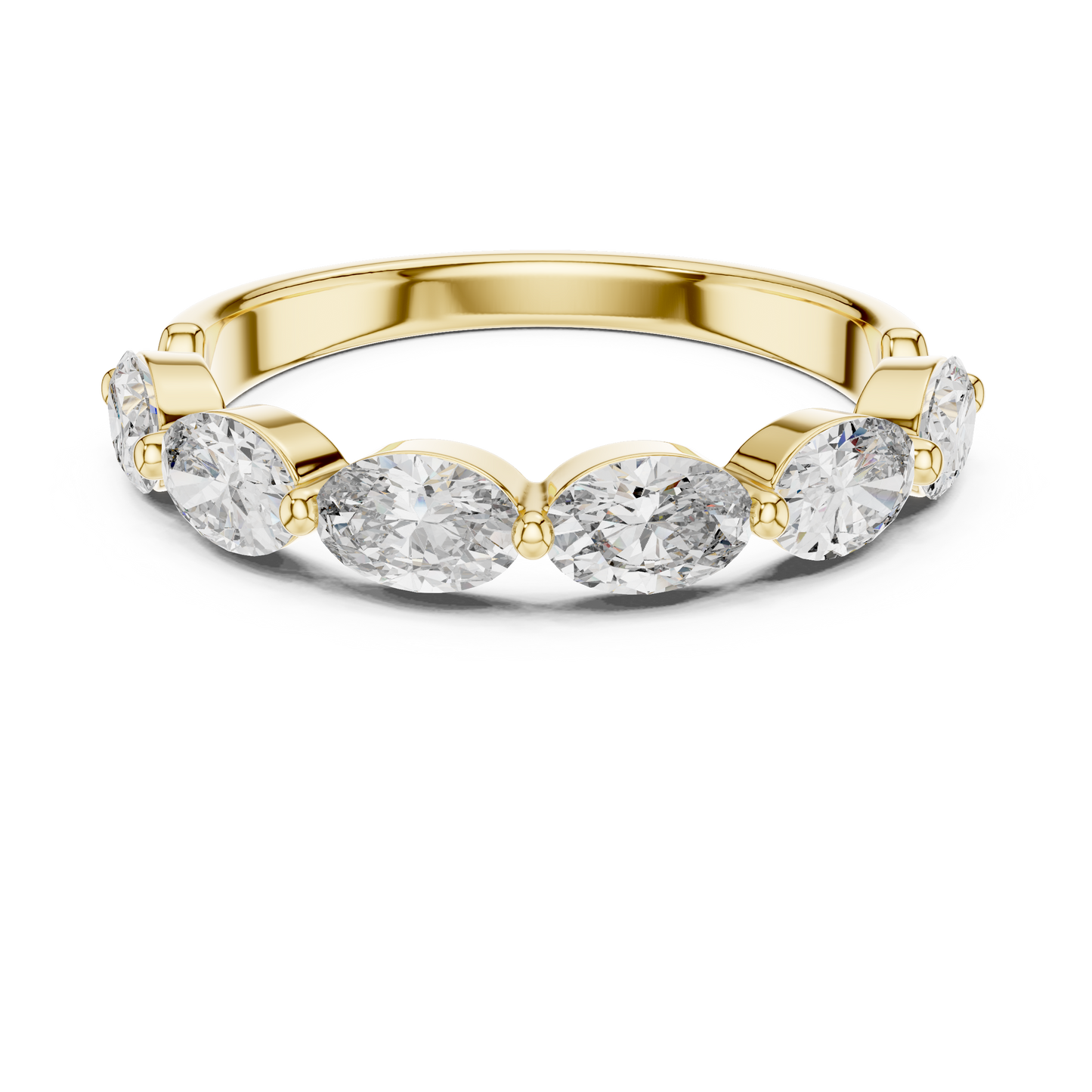 Marquise Diamond Band | Elegant Contoured Sparkle