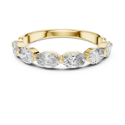 Marquise Diamond Band | Elegant Contoured Sparkle