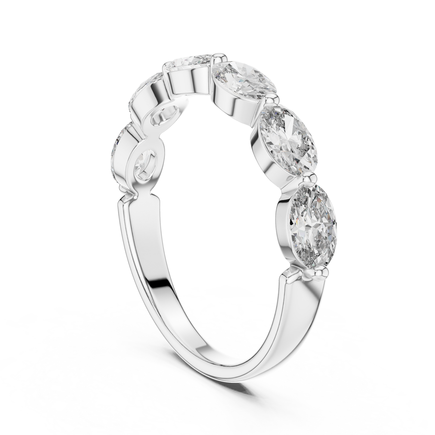 Marquise Diamond Band | Elegant Contoured Sparkle