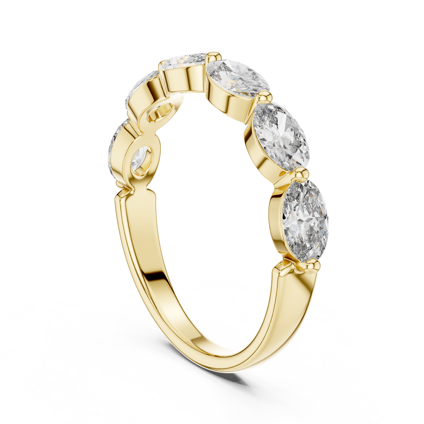 Marquise Diamond Band | Elegant Contoured Sparkle