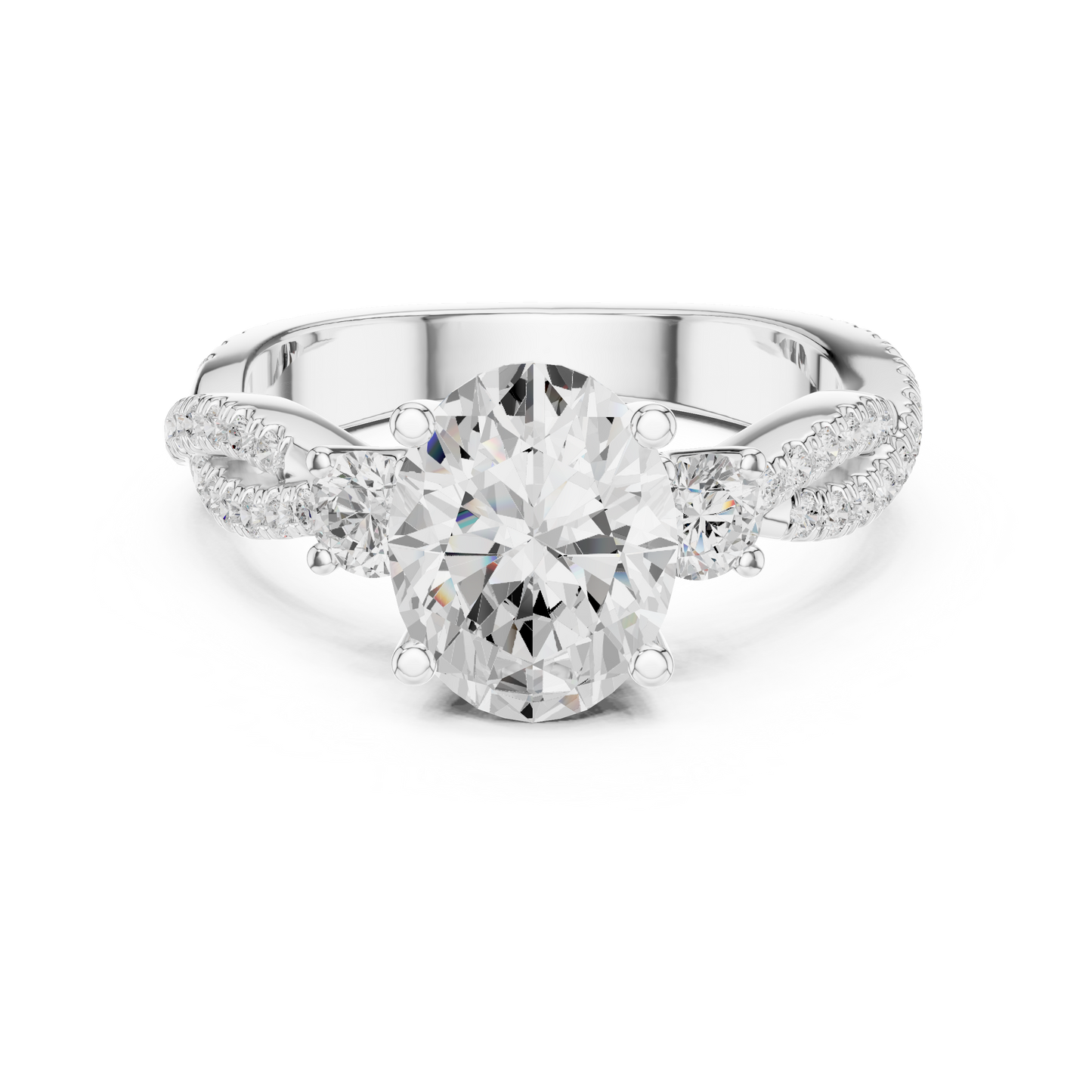 Frances Marquise & Pear Side Stone Ring in 935 silver

White gold ring with twisted pavé band featuring center, marquise, and pear diamonds

Modern women’s engagement ring with sparkling side stones