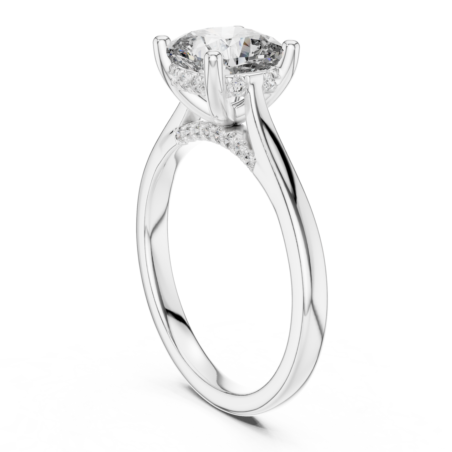 Cushion-Cut Diamond Solitaire Engagement Ring | Lab-Grown Diamond
