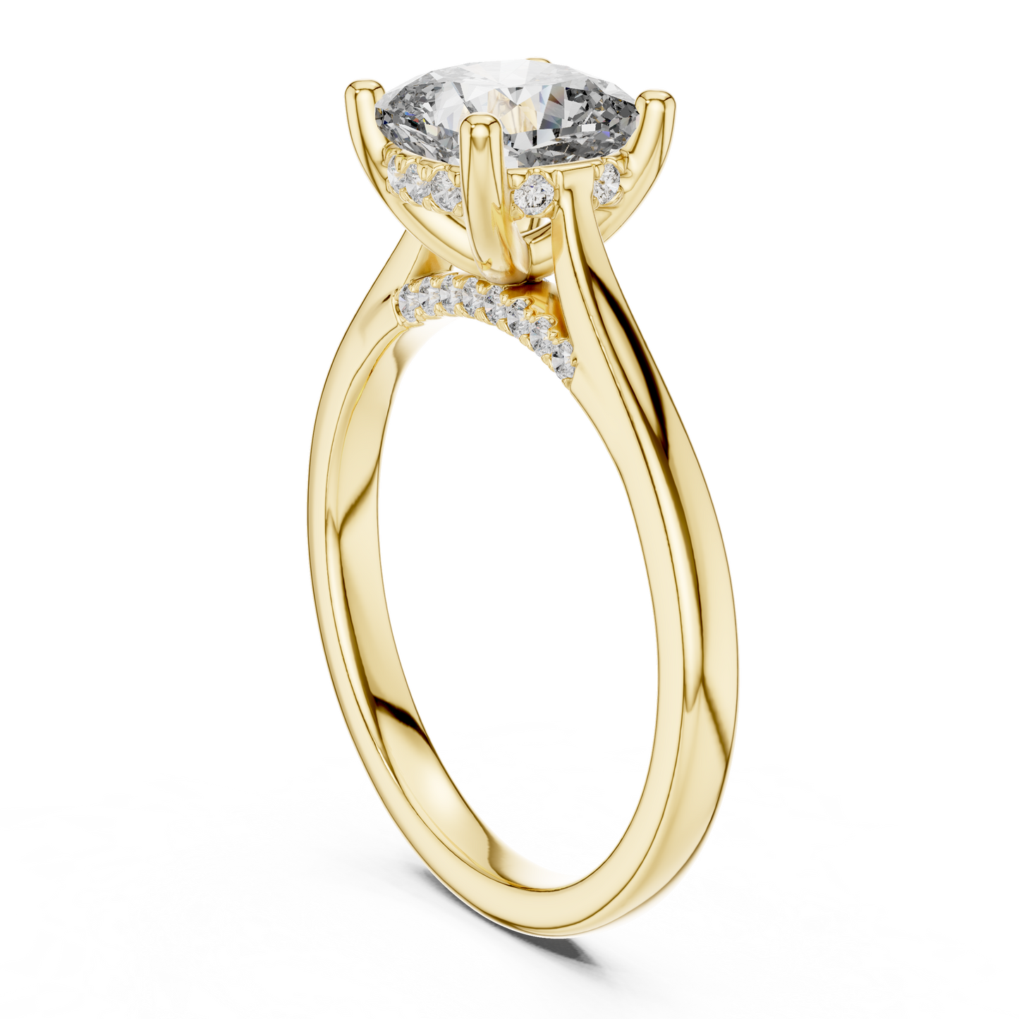 Cushion-Cut Diamond Solitaire Engagement Ring | Lab-Grown Diamond