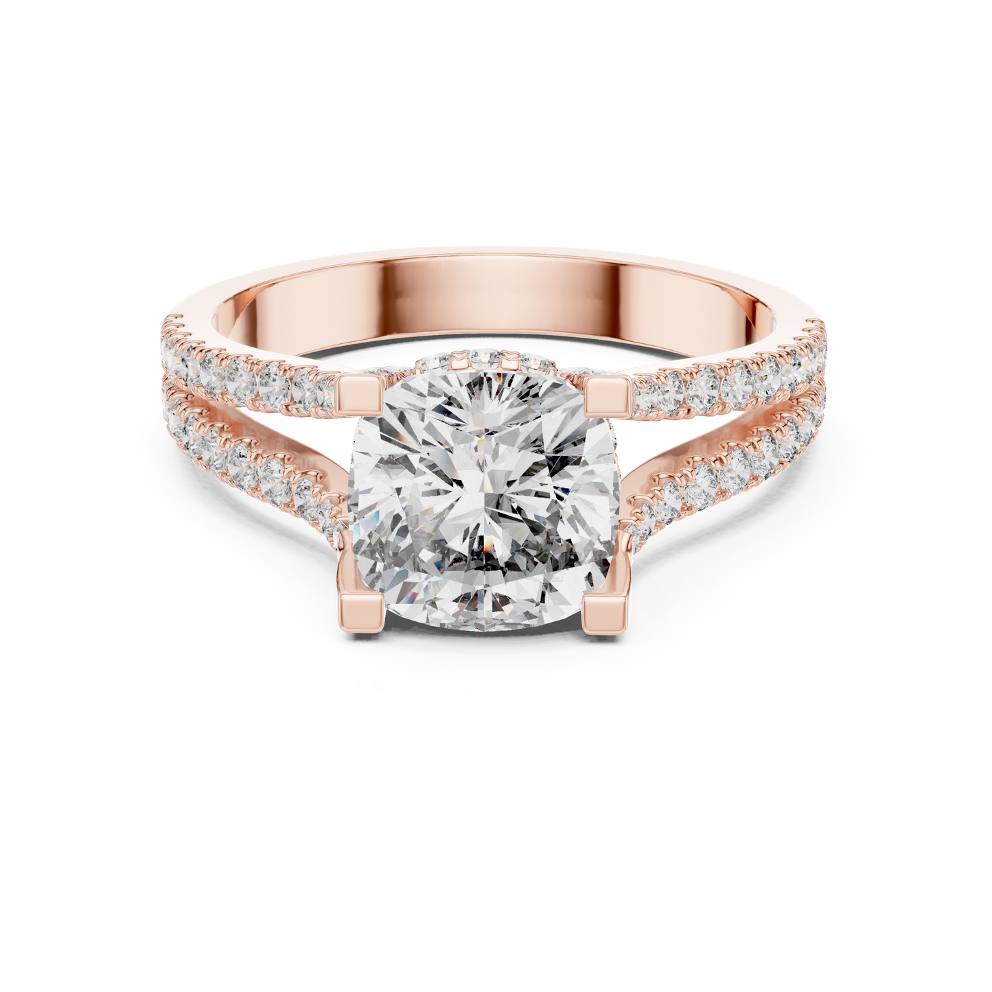 Round Lab-Grown Diamond Halo Engagement Ring