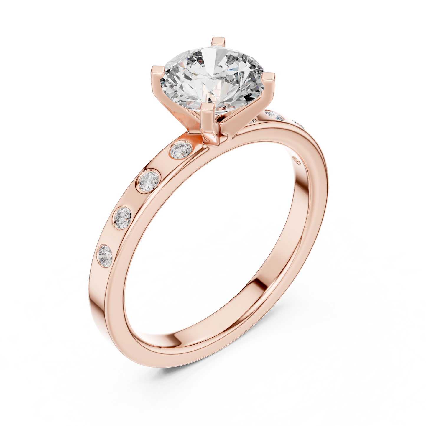 Round Solitaire Lab-Grown Diamond Engagement Ring