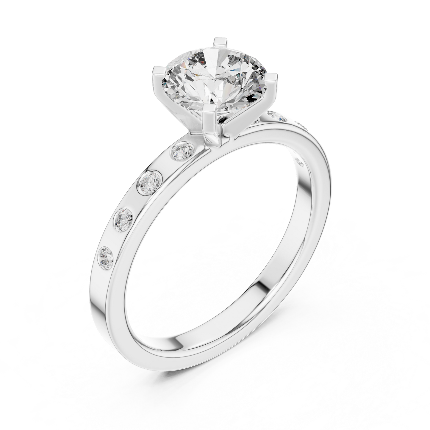 Round Solitaire Lab-Grown Diamond Engagement Ring