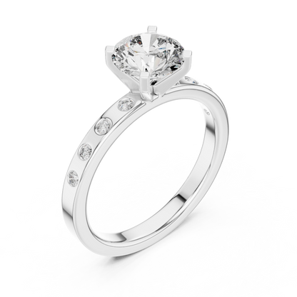 Round Solitaire Lab-Grown Diamond Engagement Ring