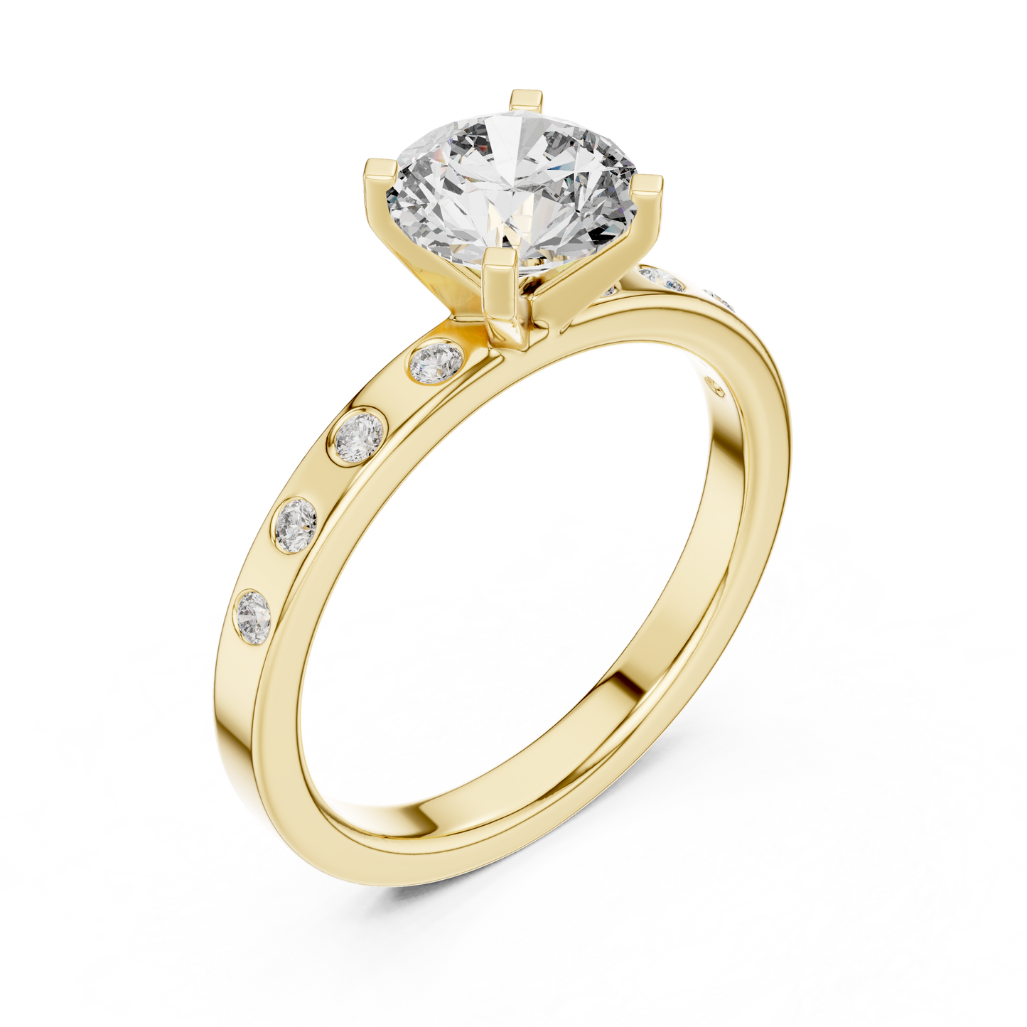 Round Solitaire Lab-Grown Diamond Engagement Ring