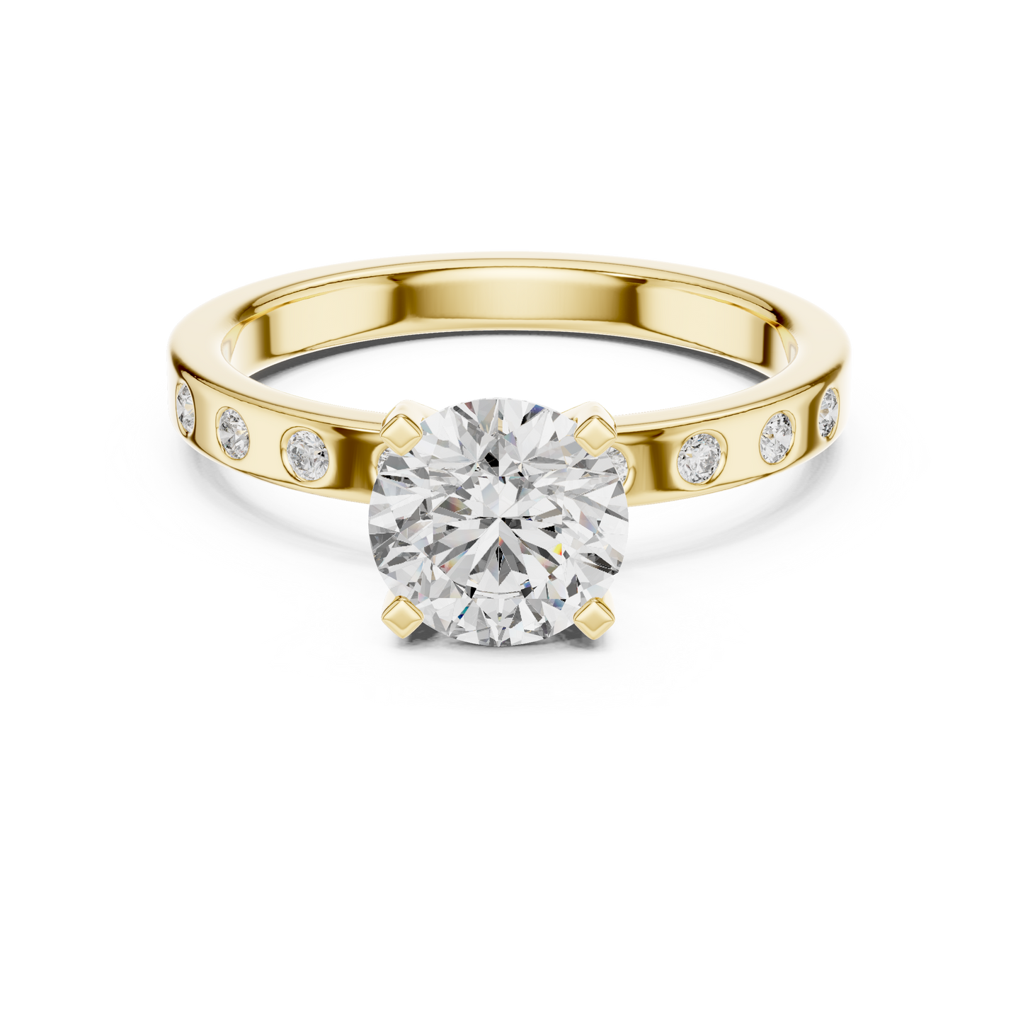 Round Solitaire Lab-Grown Diamond Engagement Ring