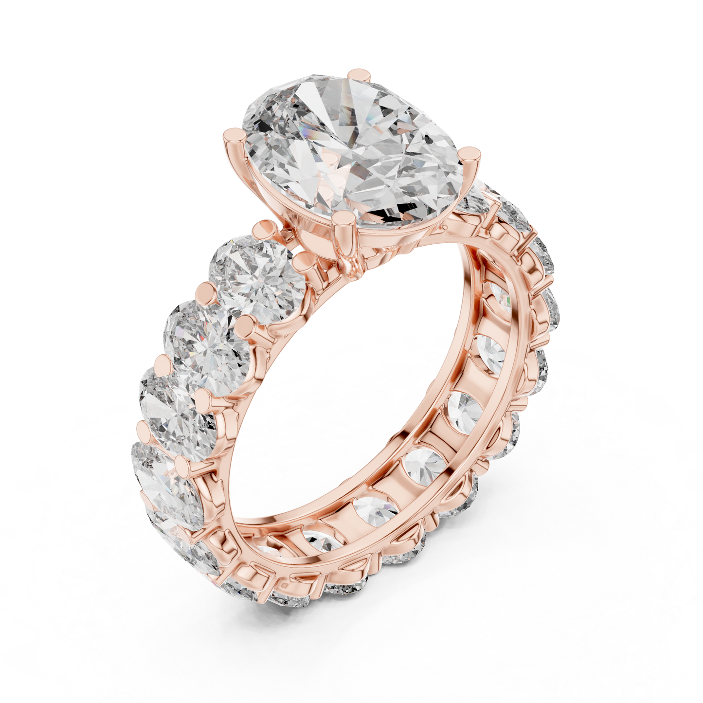 Oval-Cut Diamond Eternity Ring | Lab-Grown or Natural Diamonds