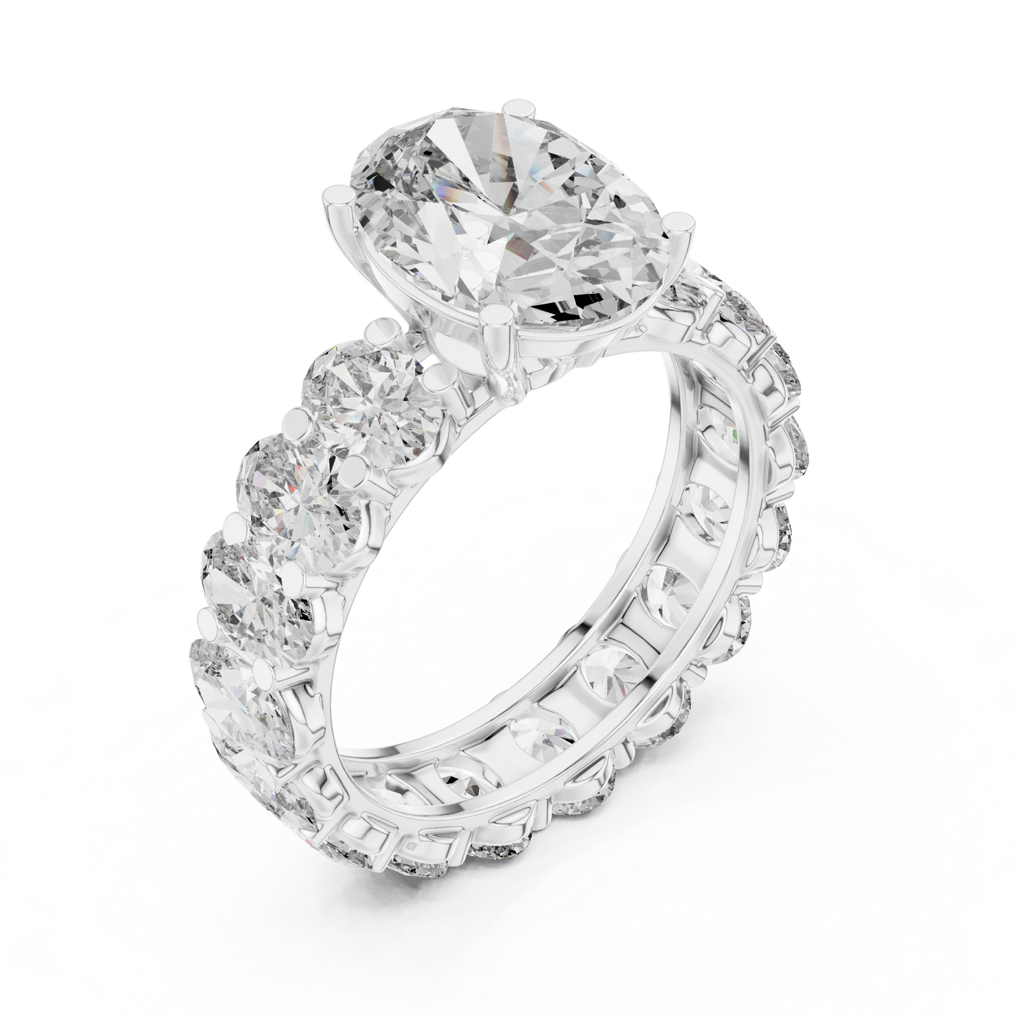 Oval-Cut Diamond Eternity Ring | Lab-Grown or Natural Diamonds