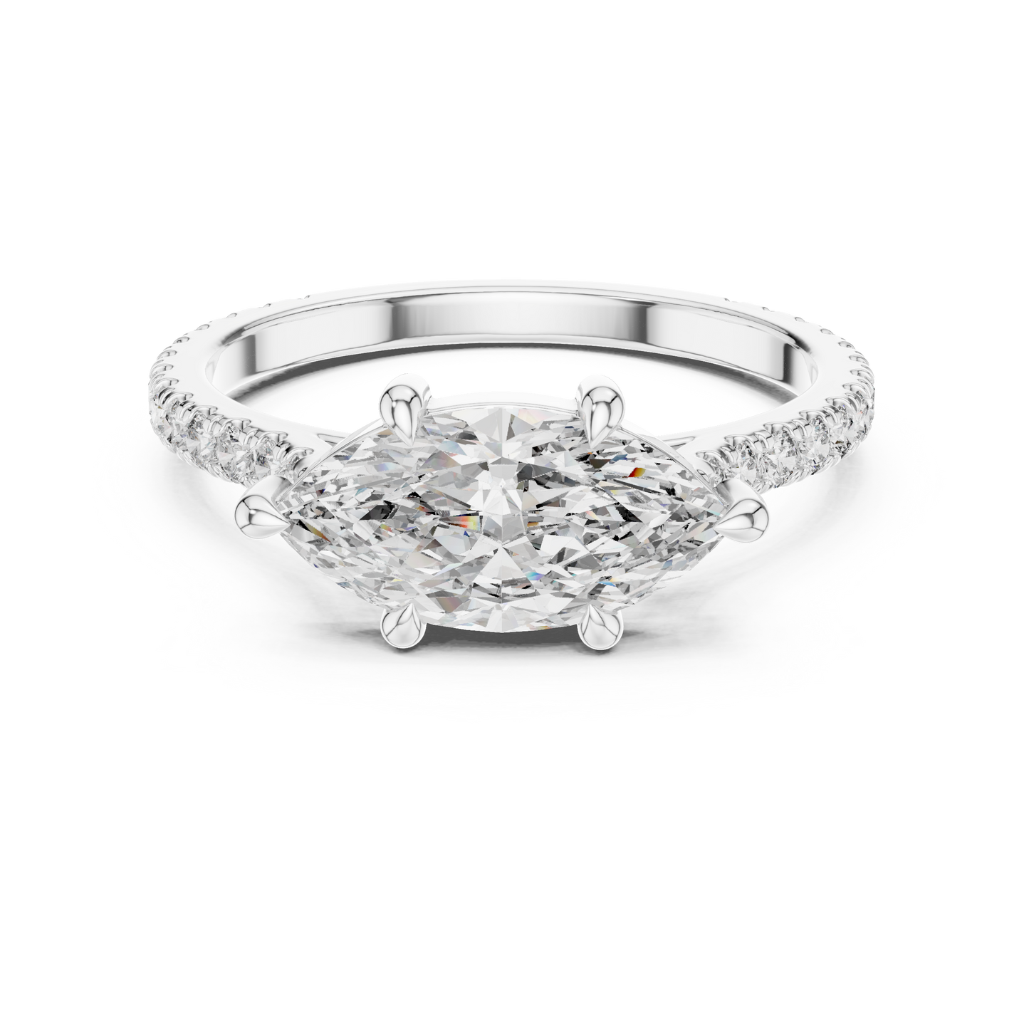 Emori Magnificent marquise lab-grown diamond engagement ring in white gold

Elegant women’s engagement ring featuring marquise-cut lab-grown diamond

Timeless bridal ring with elongated marquise diamond design