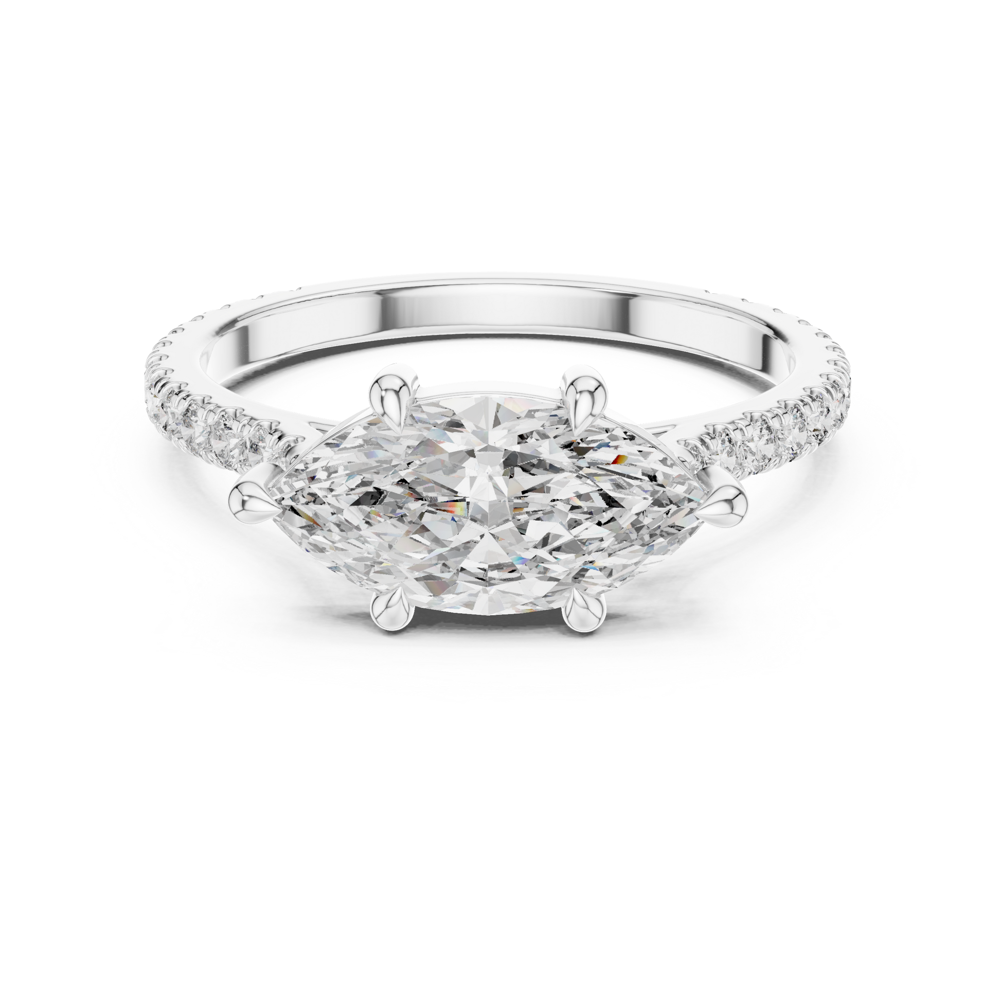 Emori Magnificent marquise lab-grown diamond engagement ring in white gold

Elegant women’s engagement ring featuring marquise-cut lab-grown diamond

Timeless bridal ring with elongated marquise diamond design