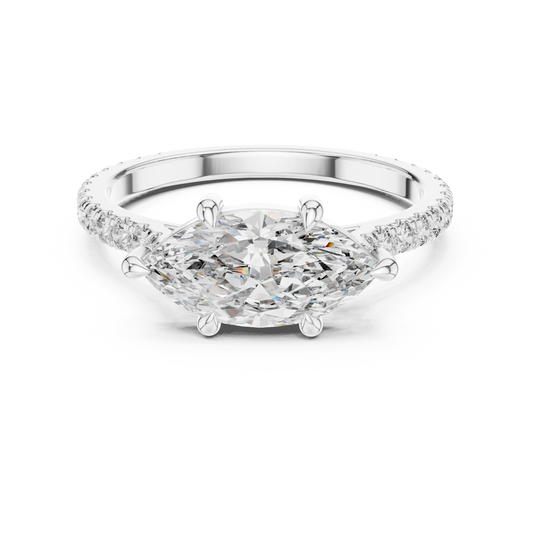 Emori Magnificent marquise lab-grown diamond engagement ring in white gold

Elegant women’s engagement ring featuring marquise-cut lab-grown diamond

Timeless bridal ring with elongated marquise diamond design