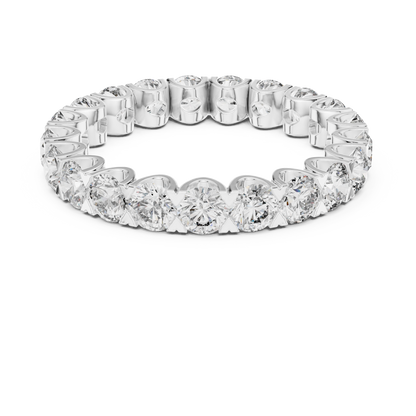 Lab-grown diamond round eternity ring in white gold

Full eternity band featuring round brilliant lab-grown diamonds

Elegant women’s eternity ring with continuous diamond sparkle