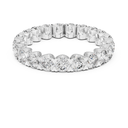 Lab-grown diamond round eternity ring in white gold

Full eternity band featuring round brilliant lab-grown diamonds

Elegant women’s eternity ring with continuous diamond sparkle