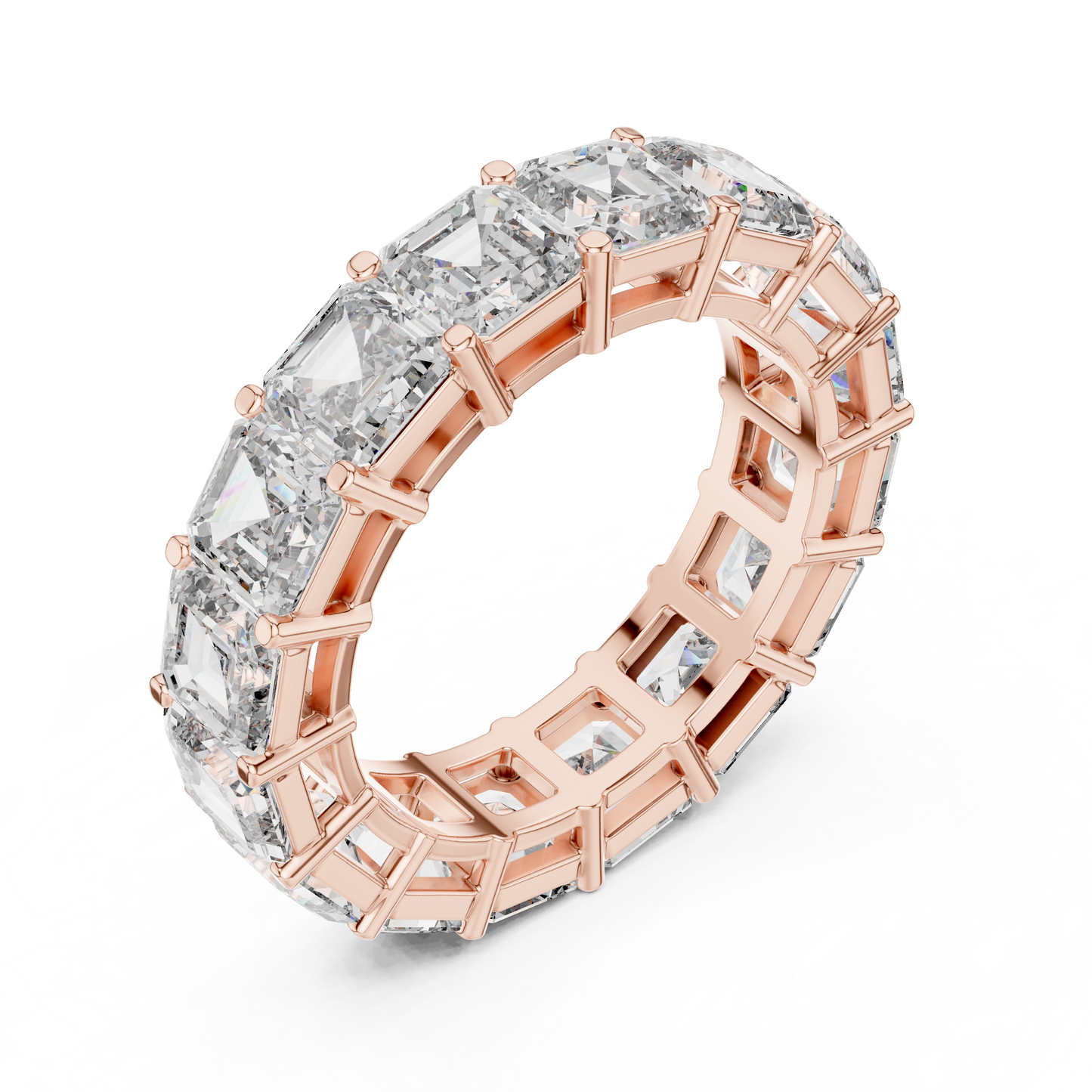 Asscher-Cut Lab-Grown Diamond Eternity Band
