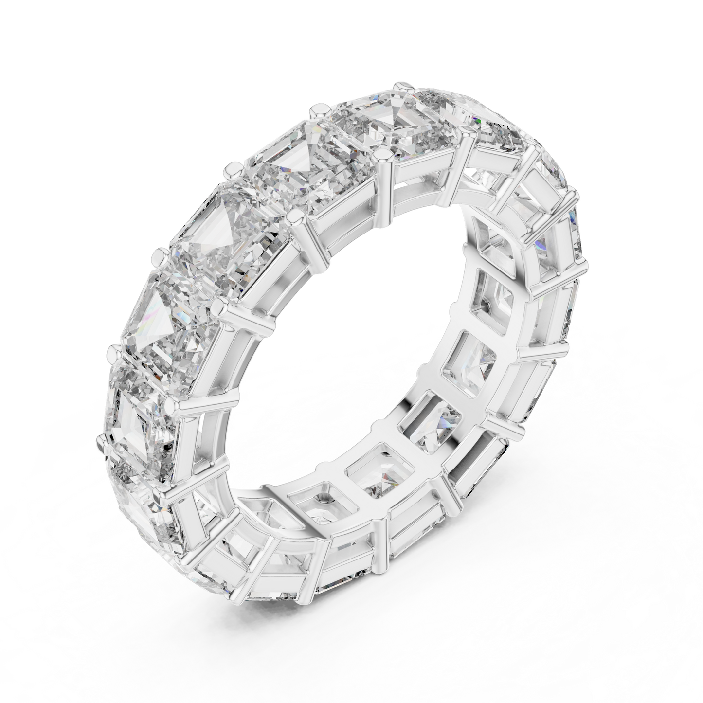 Asscher-Cut Lab-Grown Diamond Eternity Band