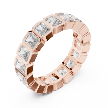 Bezel-Set Radiant Cut Diamond Eternity Band