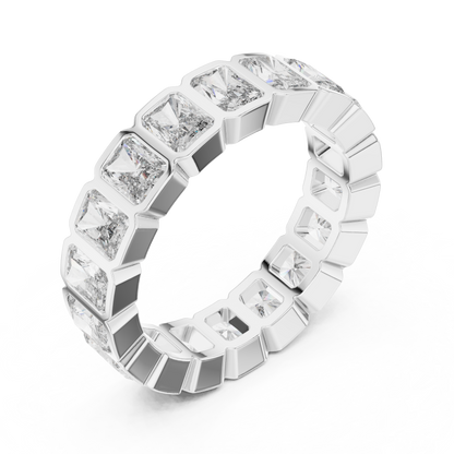 Bezel-Set Radiant Cut Diamond Eternity Band