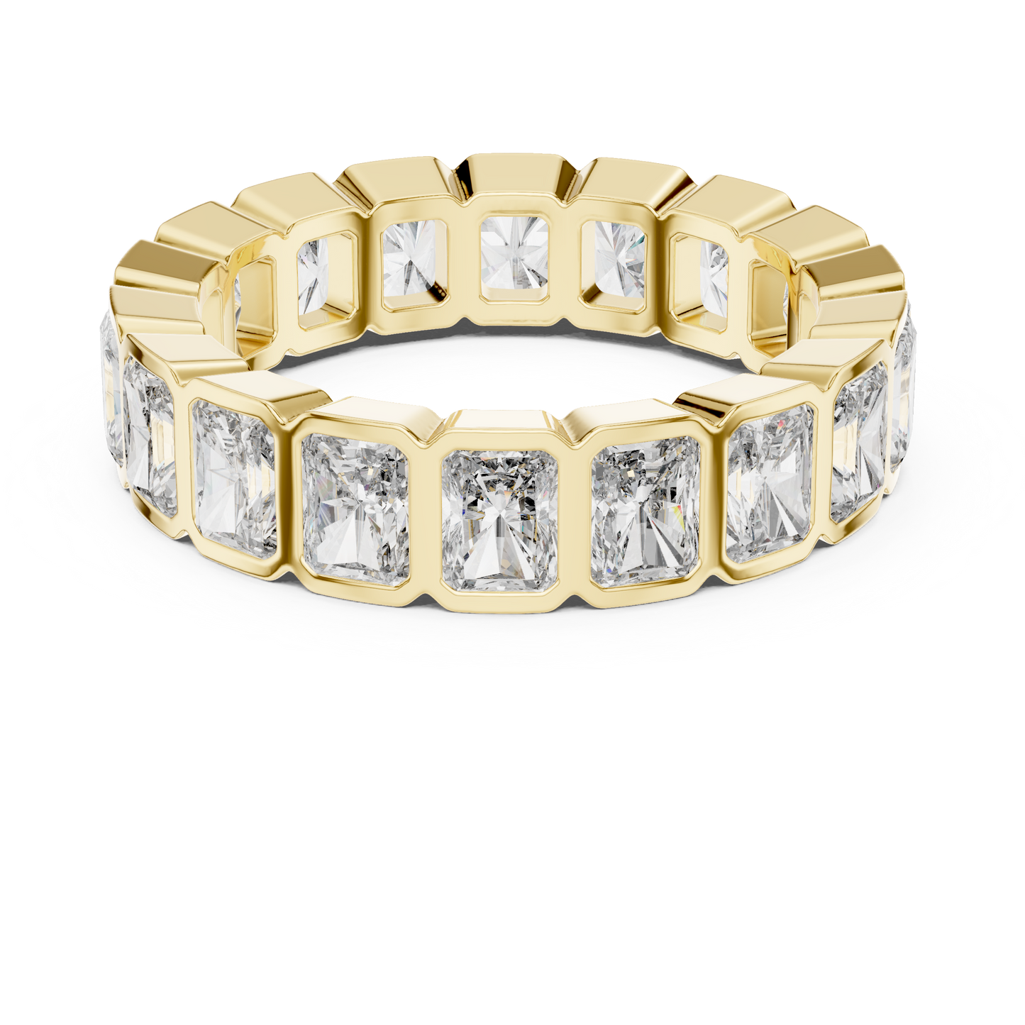 Bezel-Set Radiant Cut Diamond Eternity Band