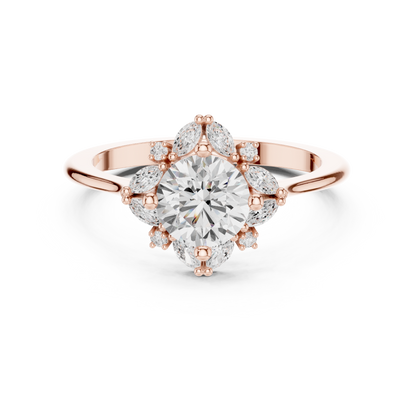 Lab‑Grown Diamond Sunflower Ring | Floral Statement Jewelry