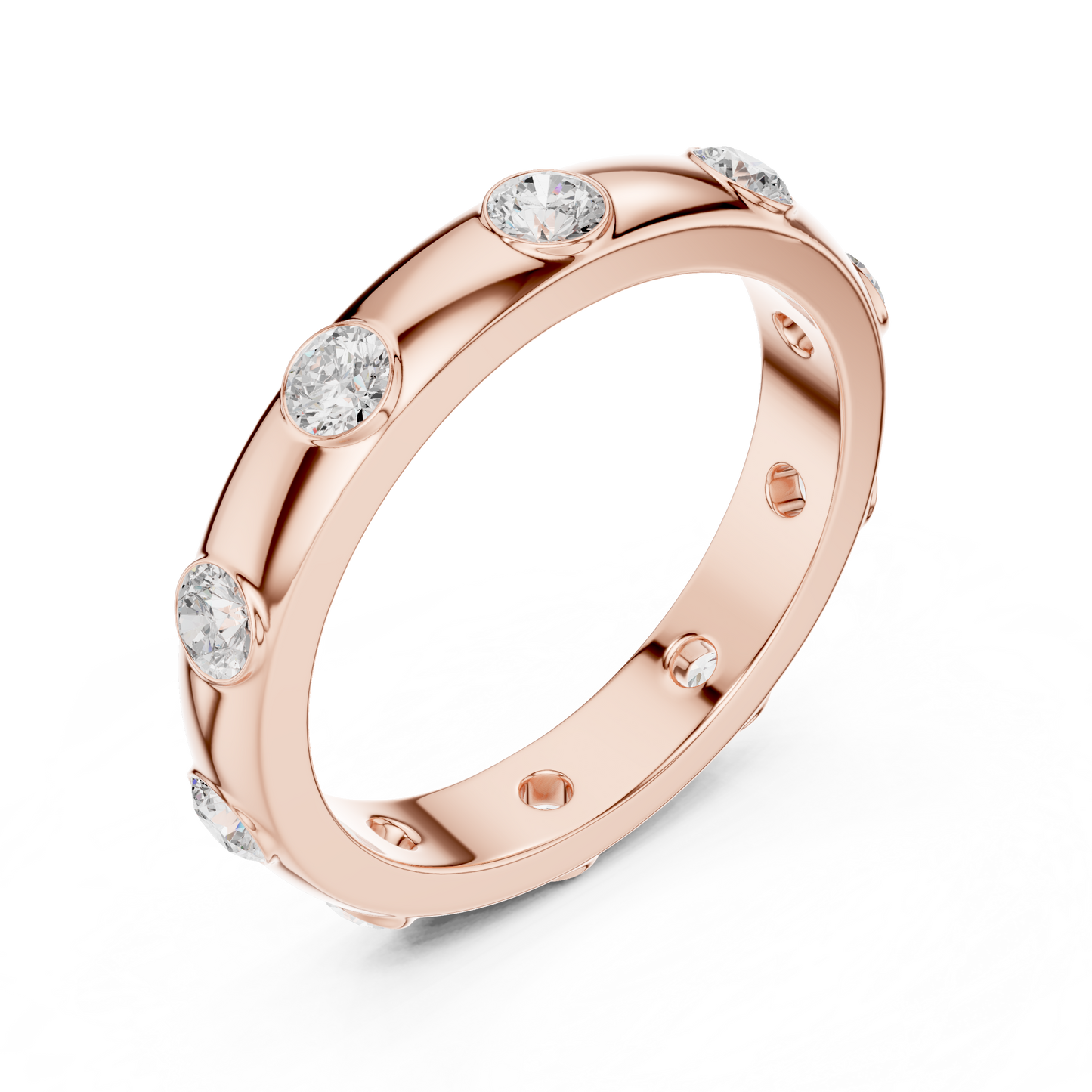 Lab-Grown Diamond Wide Inlay Band Ring for Women