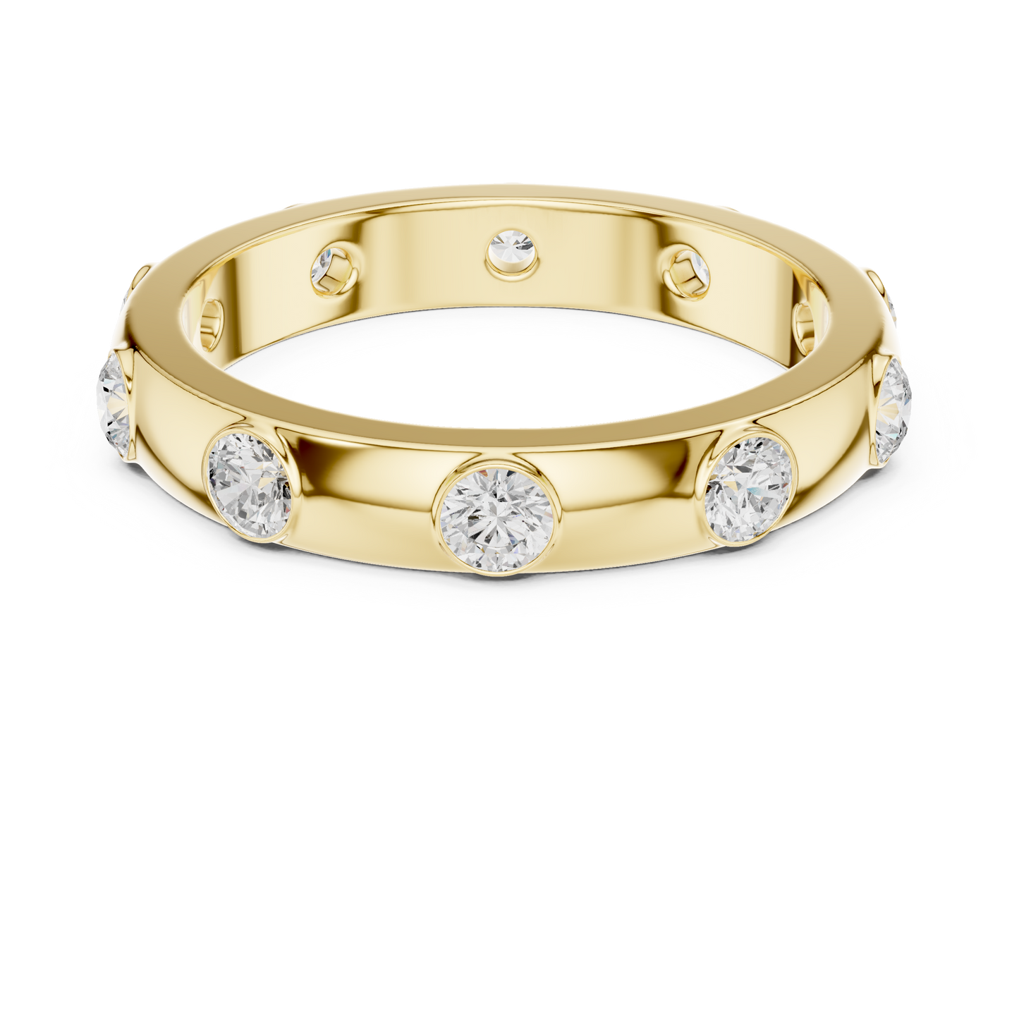 Lab-Grown Diamond Wide Inlay Band Ring for Women