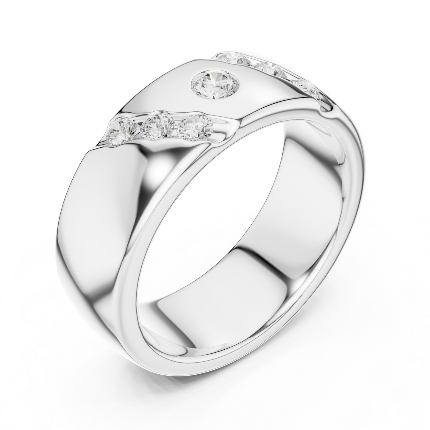 Diamond Highlight Wedding Ring