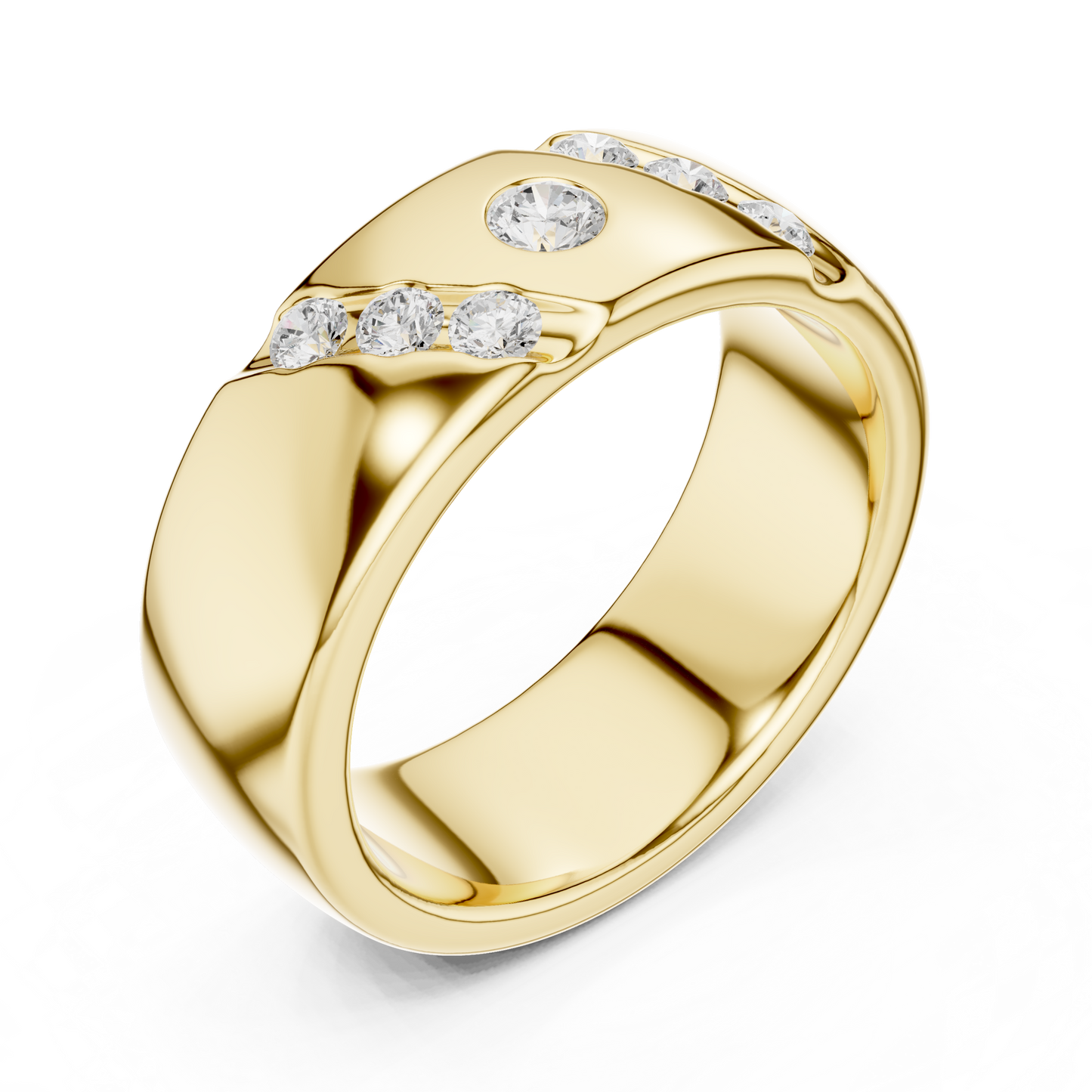 Diamond Highlight Wedding Ring