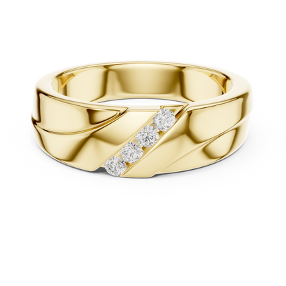 Men’s Channel-Set Slanted Diamond Wedding Ring