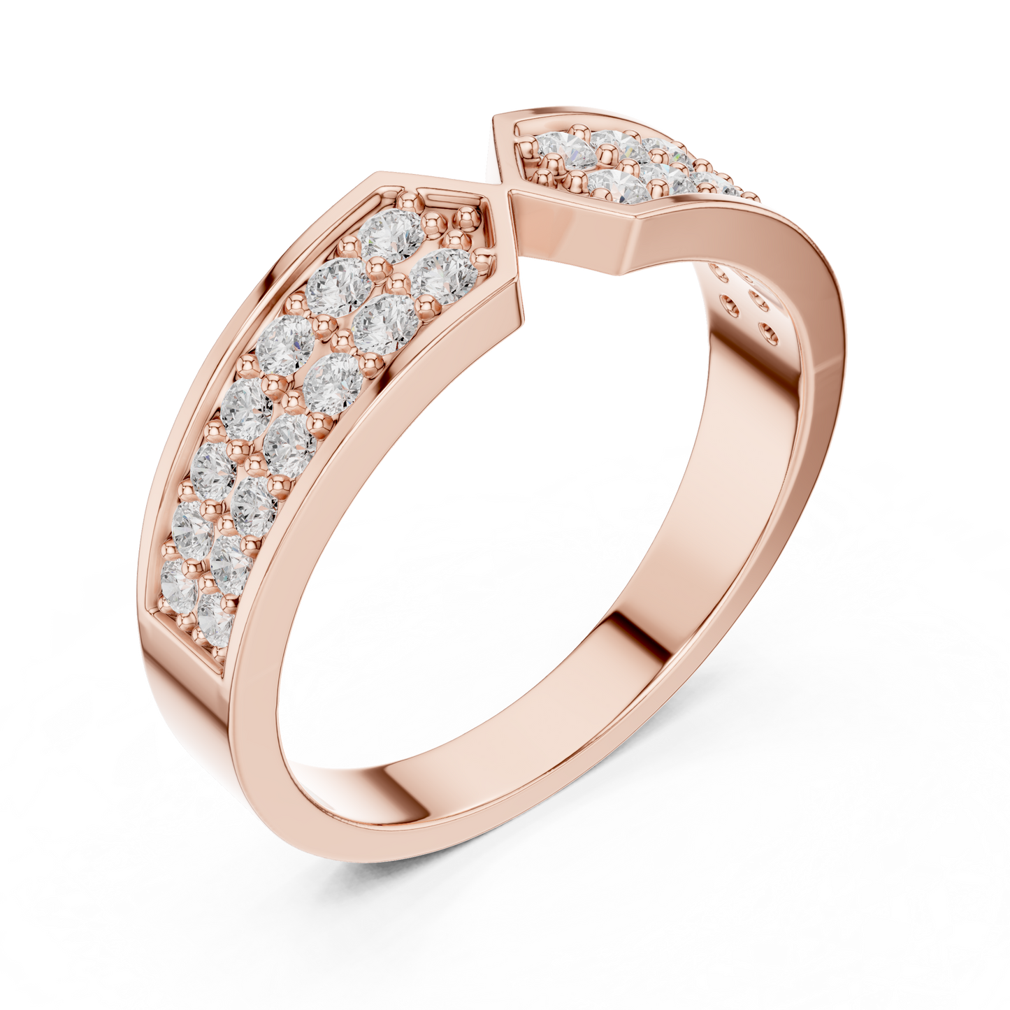 Men’s Dual Row Diamond Wedding Band