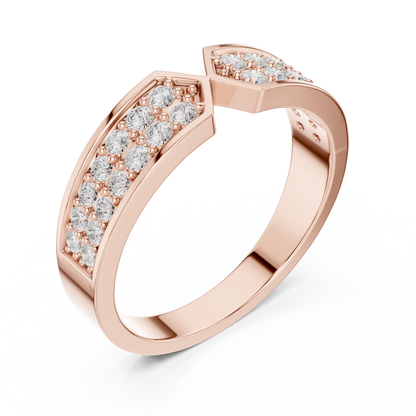 Men’s Dual Row Diamond Wedding Band