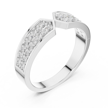 Men’s Dual Row Diamond Wedding Band