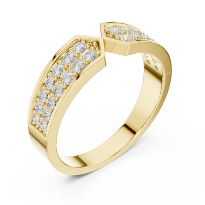 Men’s Dual Row Diamond Wedding Band