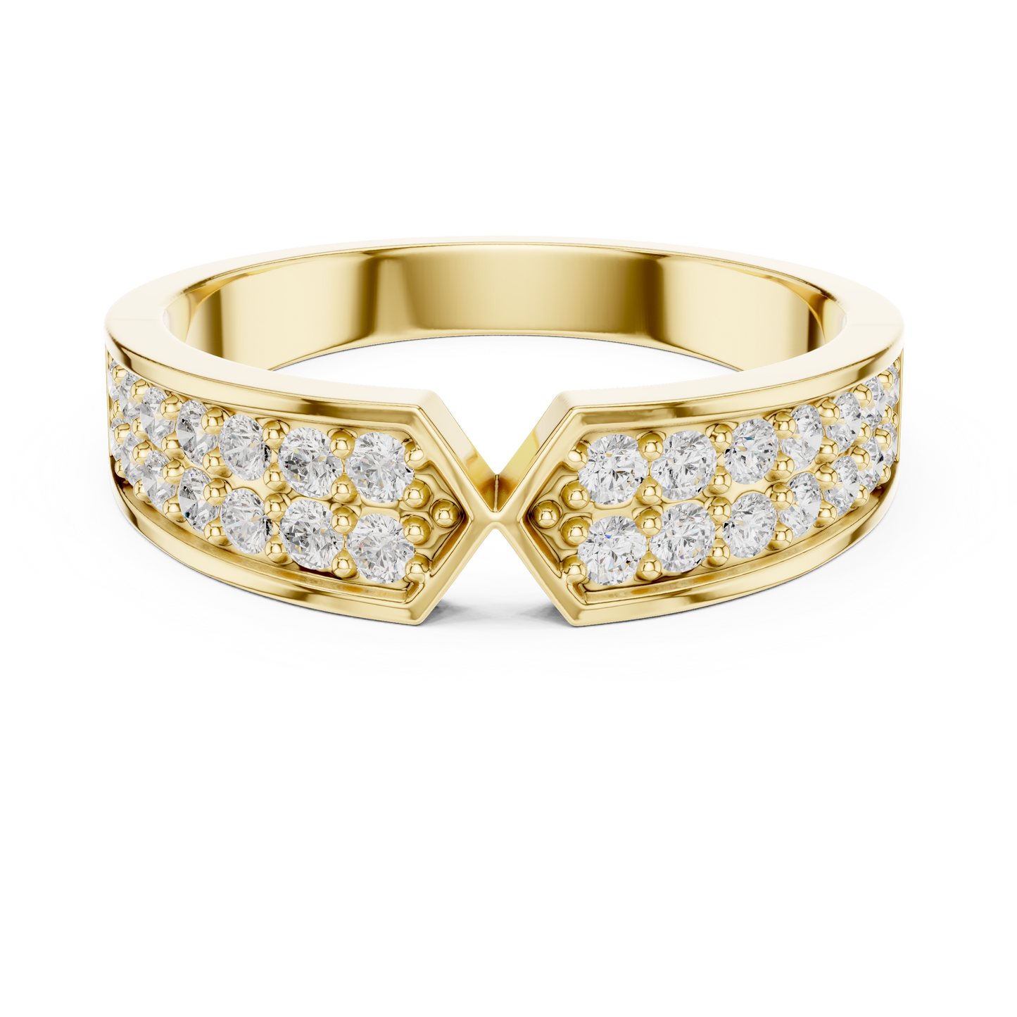 Men’s Dual Row Diamond Wedding Band