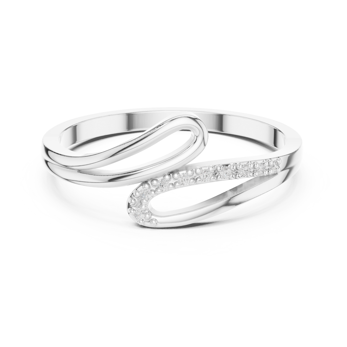 Infinity diamond ring for girls and women in white gold

Elegant lab-grown diamond infinity ring in sterling silver

Women’s fashion ring featuring sparkling infinity design