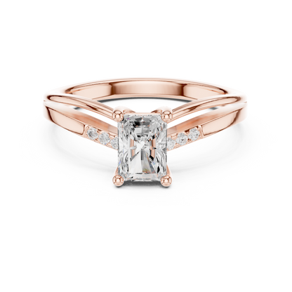 Matisha Radiant-Cut Lab-Grown Diamond Engagement Ring | Split-Shank Band