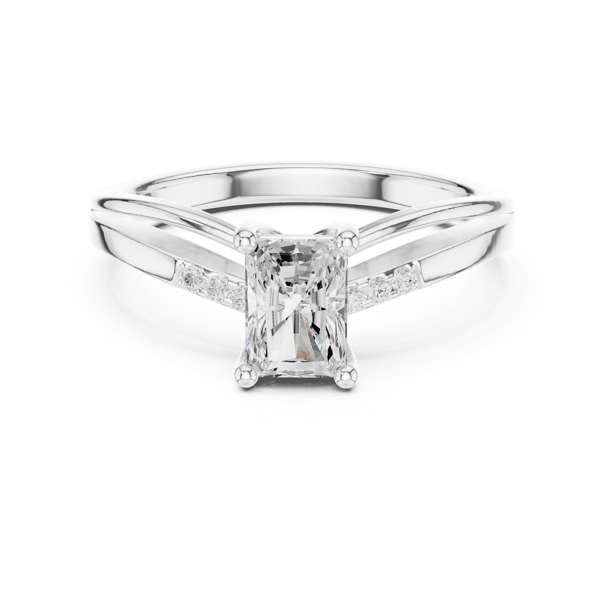 Matisha radiant-cut lab-grown diamond engagement ring with split-shank band

Modern engagement ring featuring radiant-cut diamond and split-shank design

Women’s solitaire diamond ring with elegant split-shank band