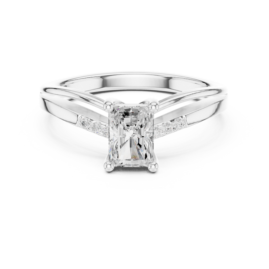 Matisha radiant-cut lab-grown diamond engagement ring with split-shank band

Modern engagement ring featuring radiant-cut diamond and split-shank design

Women’s solitaire diamond ring with elegant split-shank band