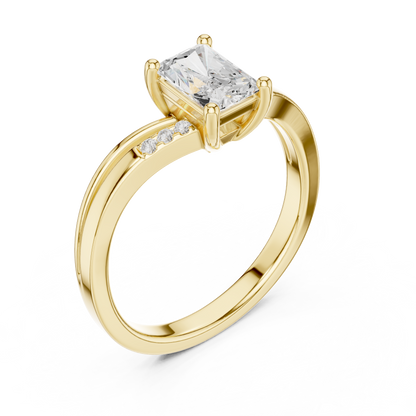 Matisha Radiant-Cut Lab-Grown Diamond Engagement Ring | Split-Shank Band