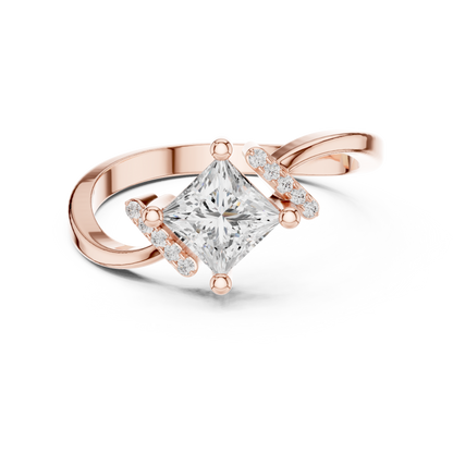 Princess-Cut Lab-Grown Diamond Engagement Ring